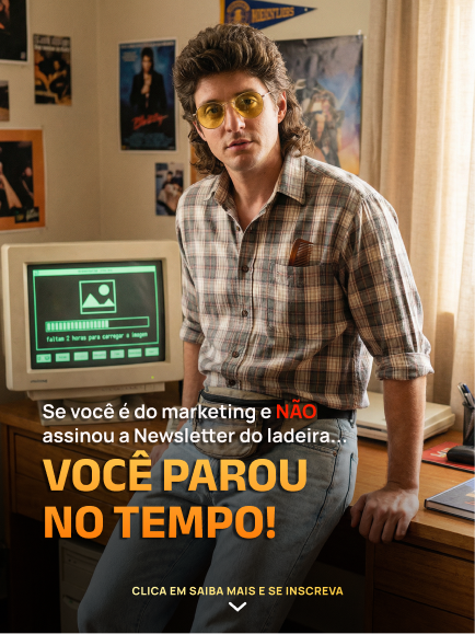 Criativo newsletter — visual anos 80: se você não assinou, você parou no tempo.