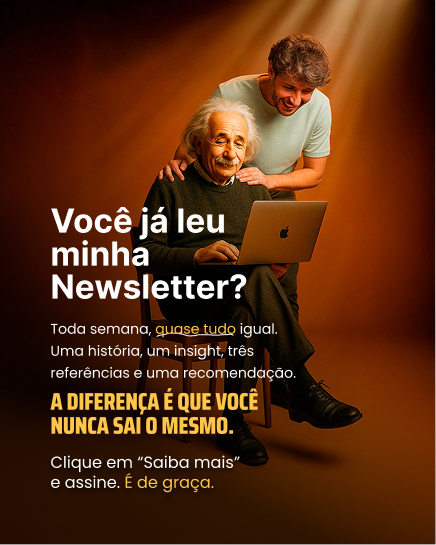Criativo newsletter — Einstein no notebook: você já leu minha newsletter?