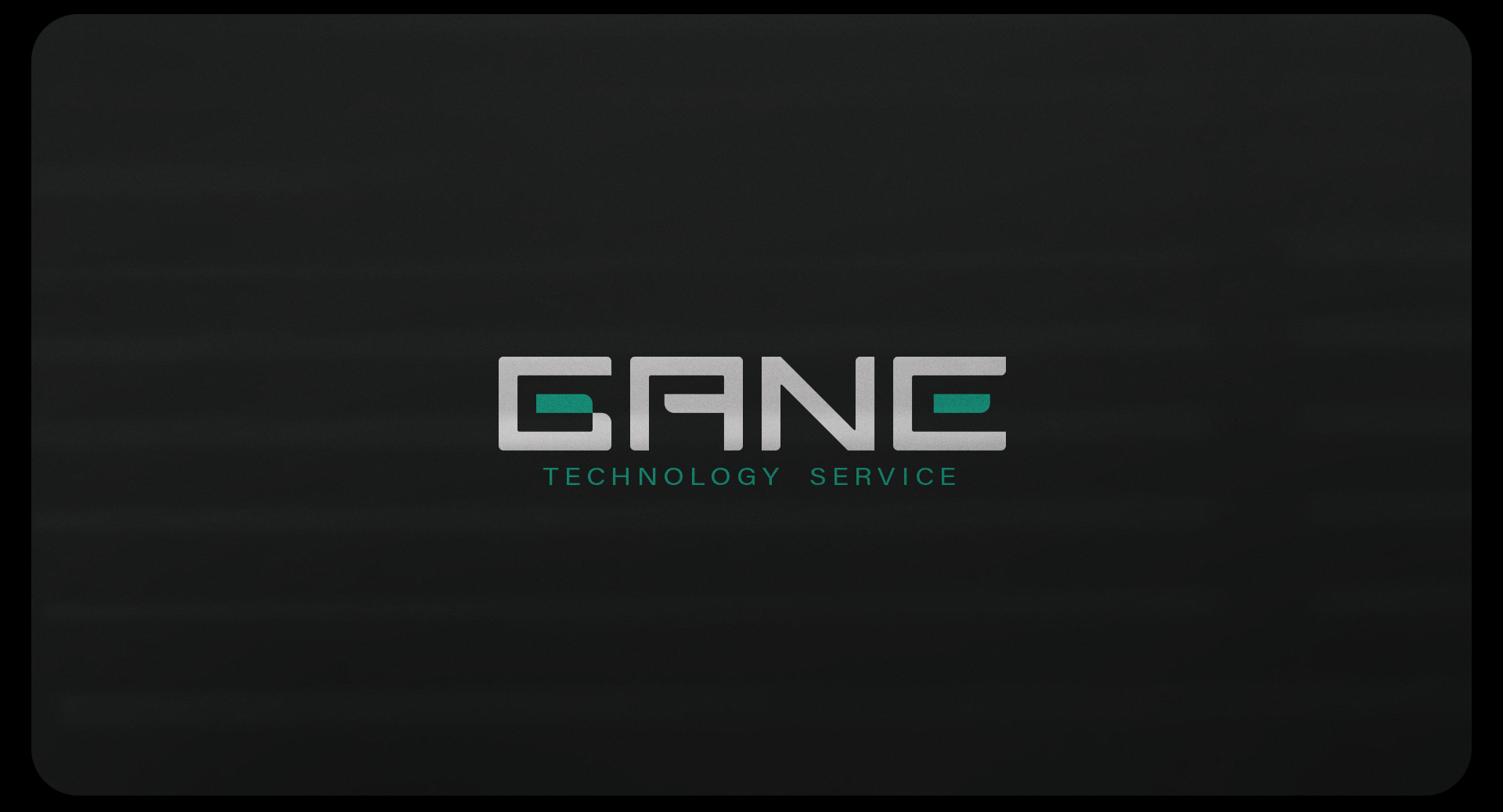 GANE — logotipo Technology Service em fundo escuro.