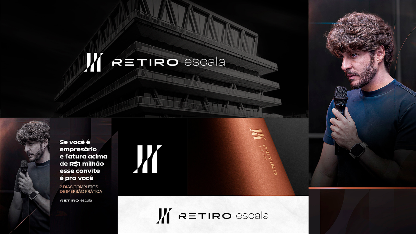 Retiro Escala — peça de branding 3.